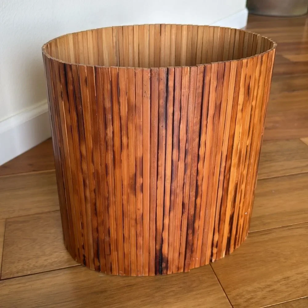 MCM Bamboo wastebasket